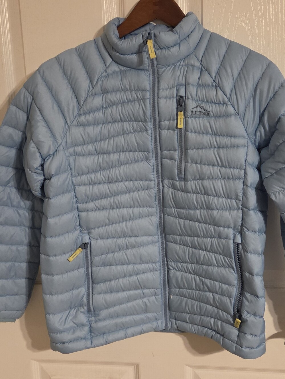 L.L. Bean Light Blue Kids Packable Puffer Jacket Kids Large 14-16